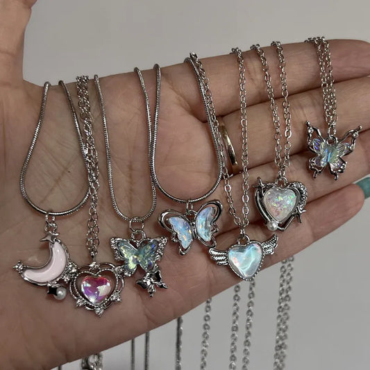 Y2K Aesthetic Butterfly Necklace
