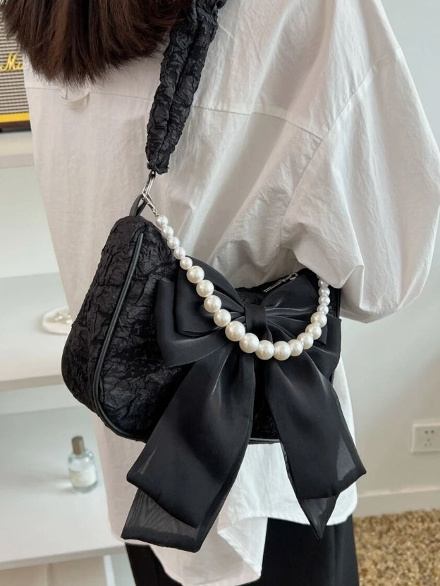 Coquette Pearl Bowknot Bag