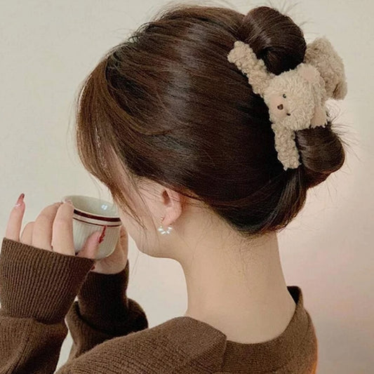 Teddy Bear Hair Claw