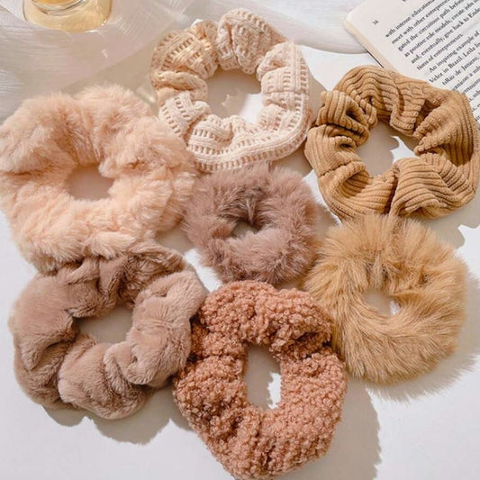 7pcs Nude Scrunchies Set