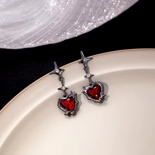 Y2K Heart Drop Earrings