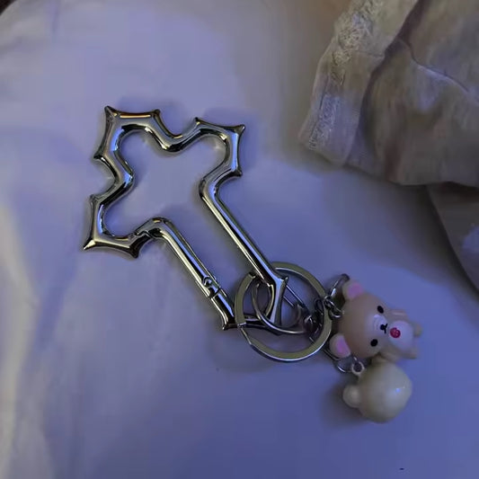 Y2K Cross Carabiner Keychain