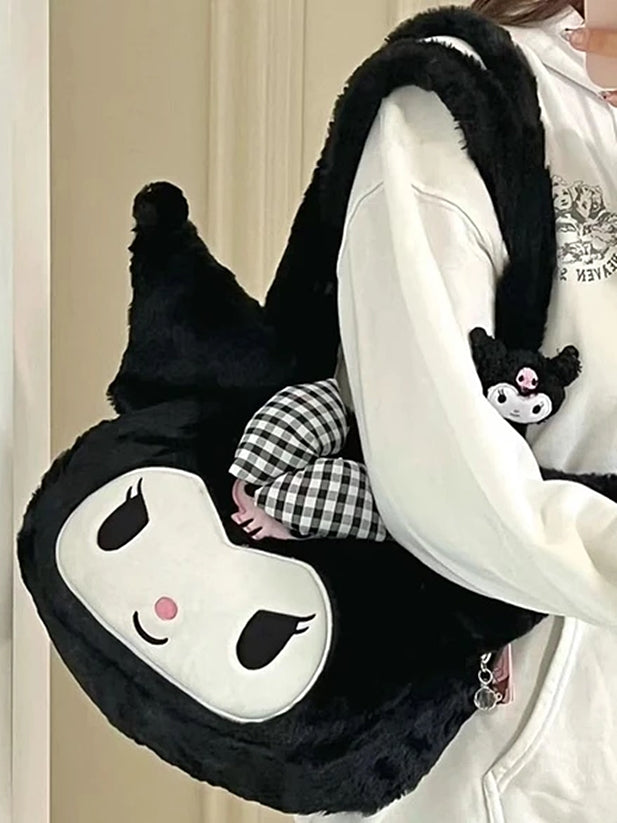 Kuromi Plush Tote Bag