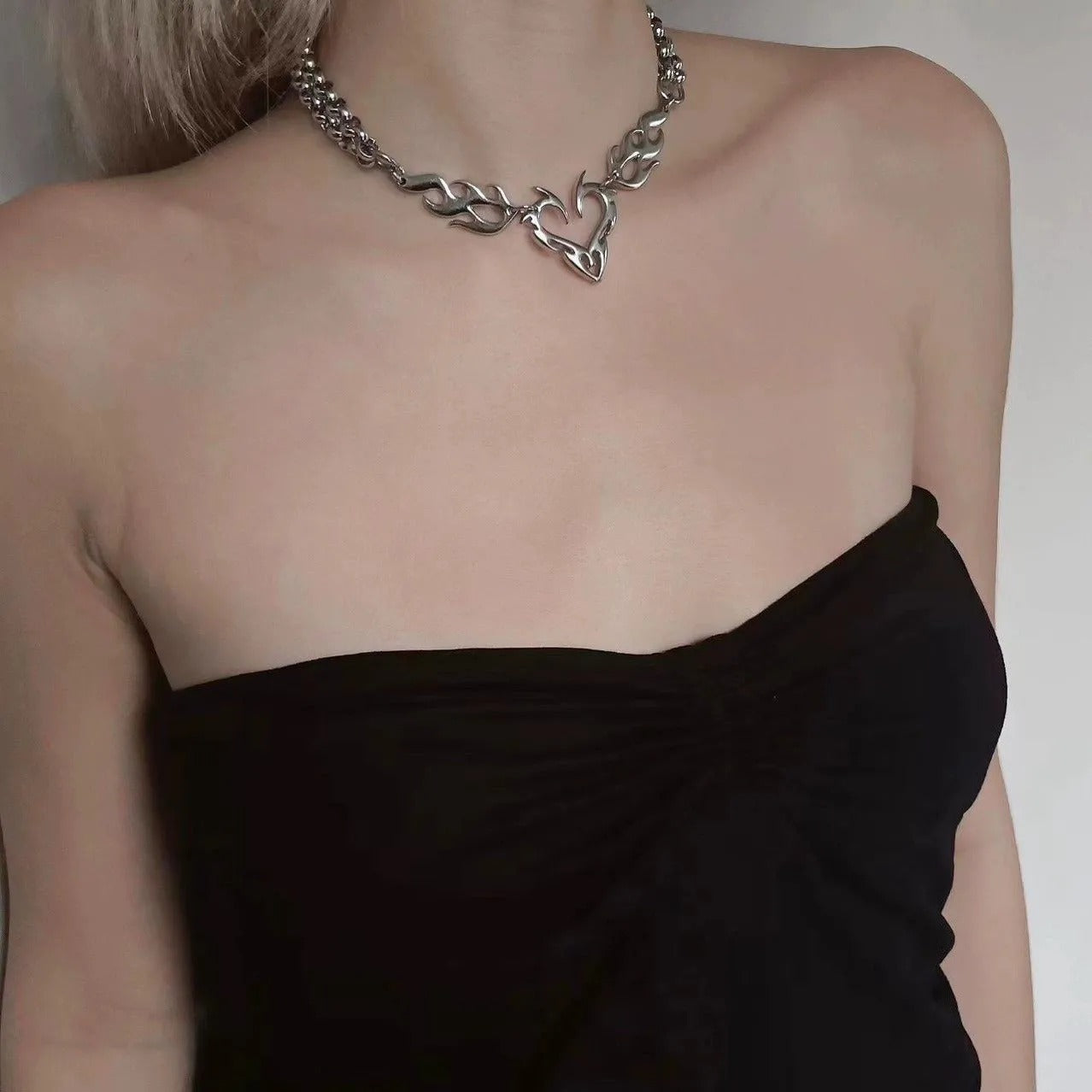 Y2K Sigilism Heart Necklace