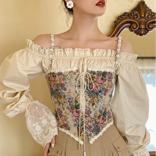 Cottagecore Lace Corset