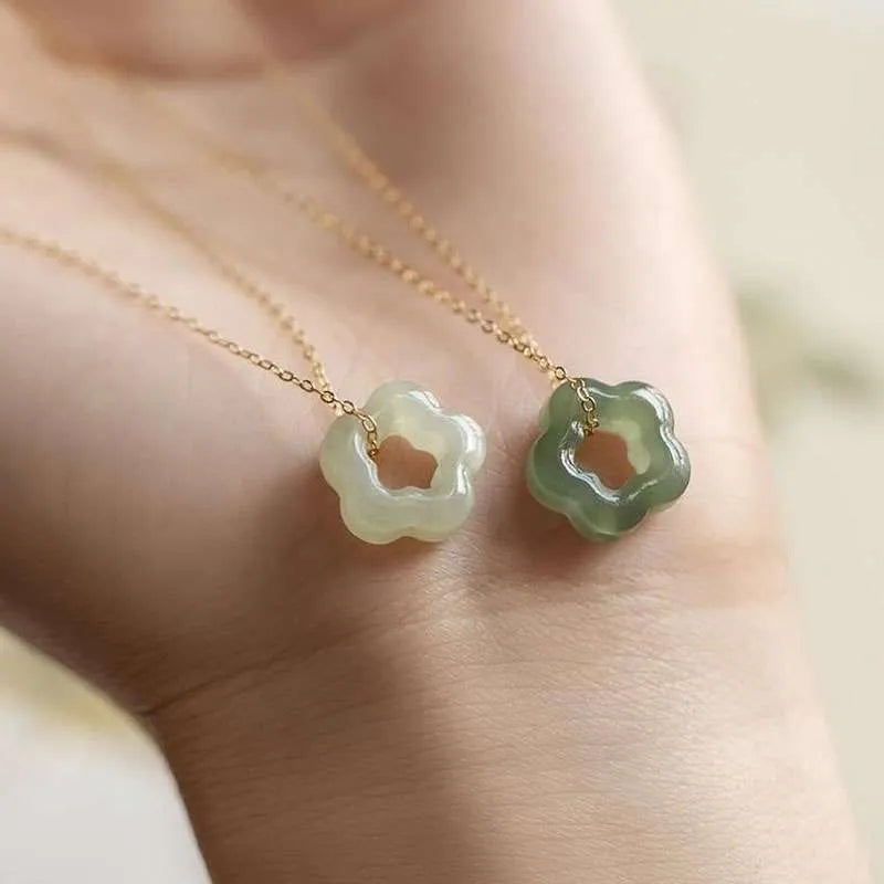 Flower Jade Necklace