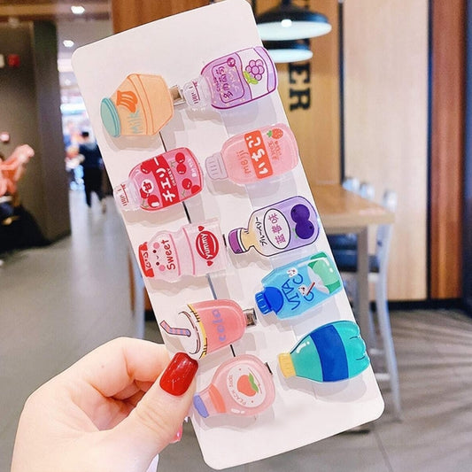 Japanese Drinks Hair Clips 10pcs