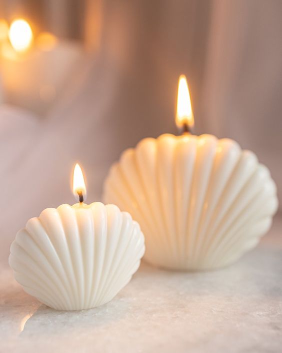 Mermaidcore Seashell Candle