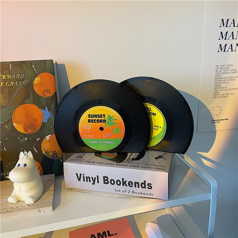 Vinyl Record Bookends 2pcs