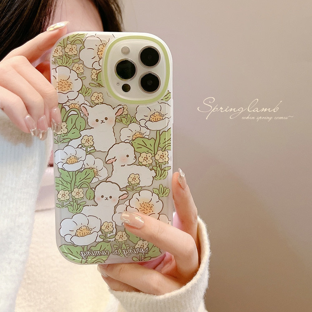 Retro Cottage Sheep iPhone Phone