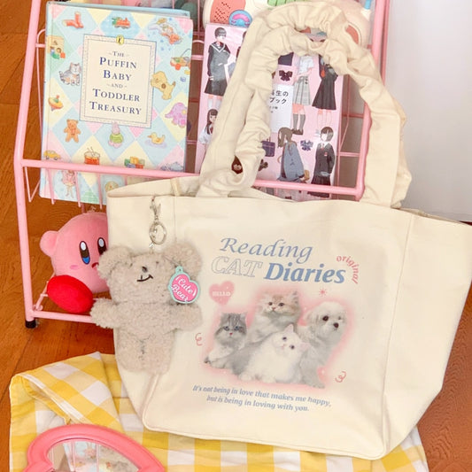 Coquette Cat Tote Bag