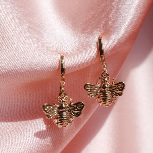Aesthetic Bee Hoop Earrings