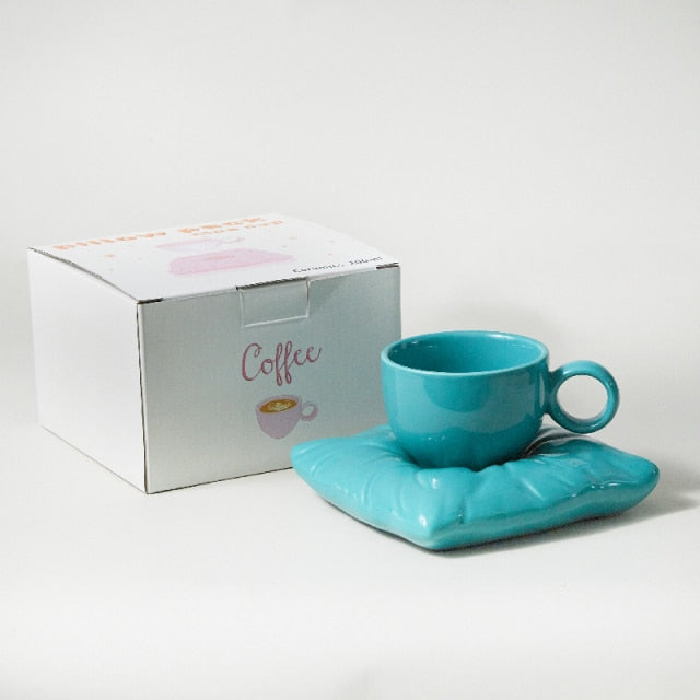 Ceramic Cup with Pillow Coaster