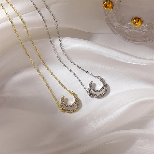 Crescent Moon Pendant Necklace