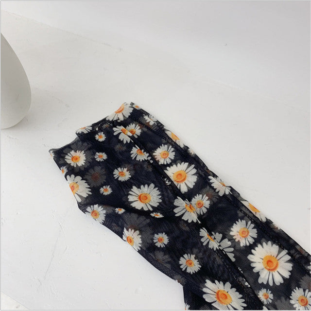 Sheer Flower Socks