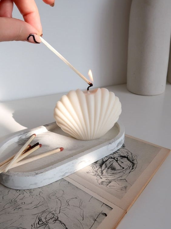 Mermaidcore Seashell Candle